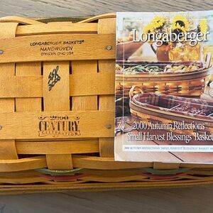 Longaberger Handwoven Basket with Warm Tones